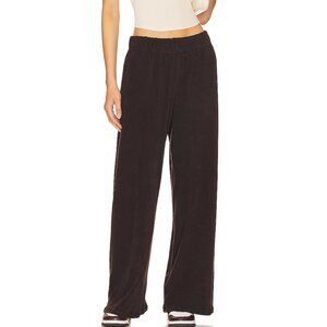 Michael Lauren Theoden Wide Leg Terry Pant Chocolate Brown Like New Medium